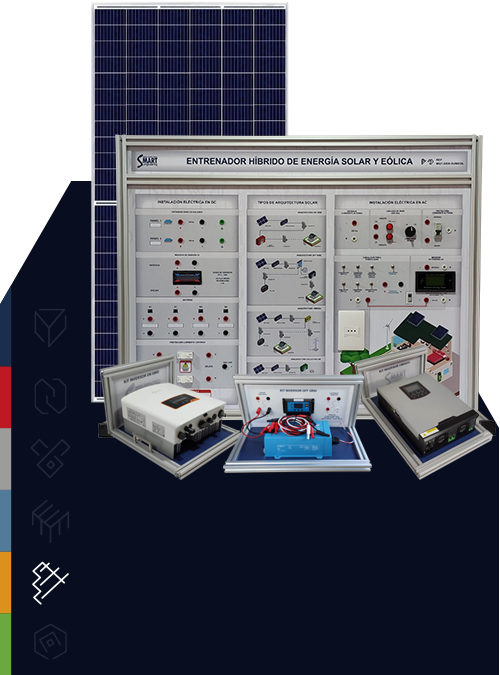 MAQUETA DIDACTICA GENERACION SOLAR MODOS OFF – ON GRID E HIBRIDA